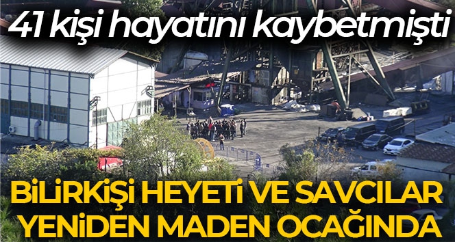 Bilirkişi heyeti ve savcılar yeniden patlamanın meydana geldiği maden ocağında