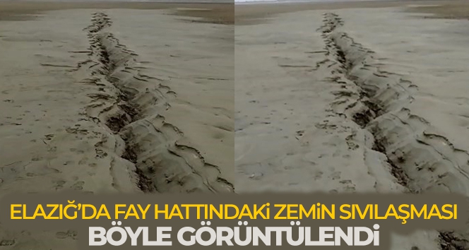 Elazığ'da fay hattındaki zemin sıvılaşması böyle görüntülendi