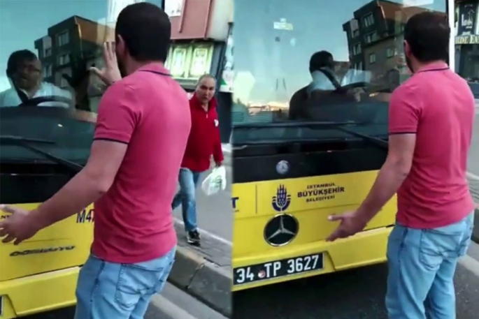 Sancaktepe'de İETT otobüsü krizi: Önünü kesip güç bela bindiler