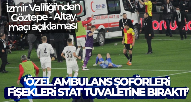 Sis ve işaret fişeğini statta görevli özel ambulans şoförleri tuvalete bırakmış