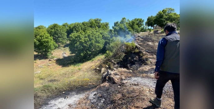 Tunceli'de gübre yangını köylülerin müdahalesiyle söndürüldü