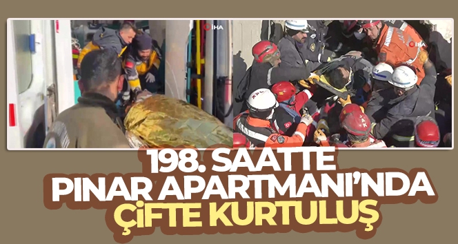 198. saatte Pınar Apartmanı'nda çifte kurtuluş...
