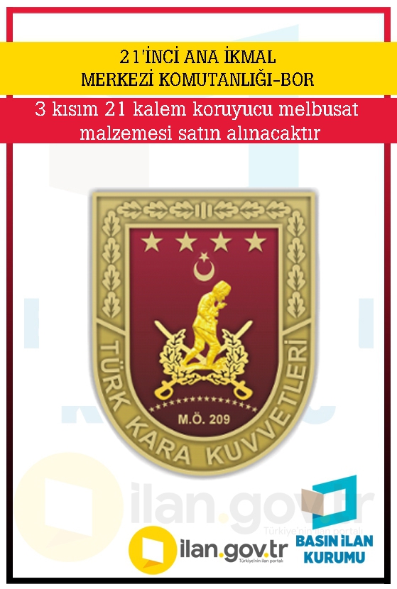 21'İNCİ ANA İKMAL MERKEZİ KOMUTANLIĞI-BOR 