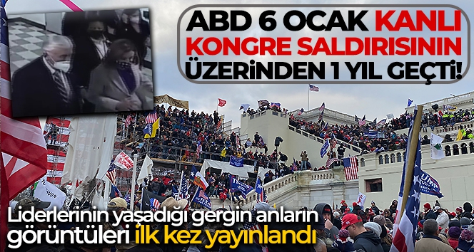 ABD Kongre Binası baskını sırasında kongre liderlerinin yaşadığı gergin anların görüntüleri ilk kez yayınlandı