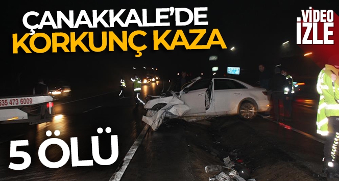 Akaryakıt istasyonundan yola çıkan otomobile tır çarptı: 5 ölü