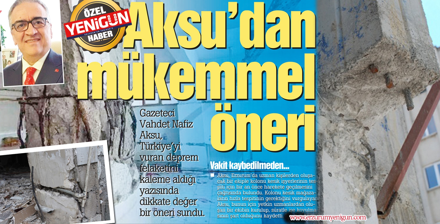 Aksu’dan mükemmel öneri 