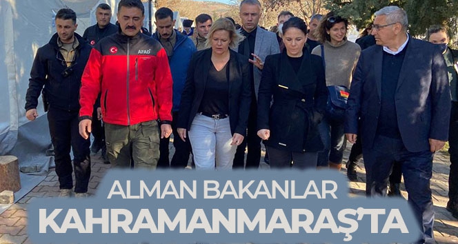 Alman bakanlar, depremin merkezi Pazarcık'ı ziyaret etti