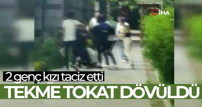 Ankara'da 2 genç kız sözlü olarak tacize uğradıkları kişiyi tekme tokat dövdü