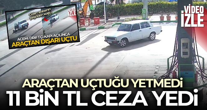 Antalya'da kapı açılınca dışarı uçan acemi driftçiye ceza!