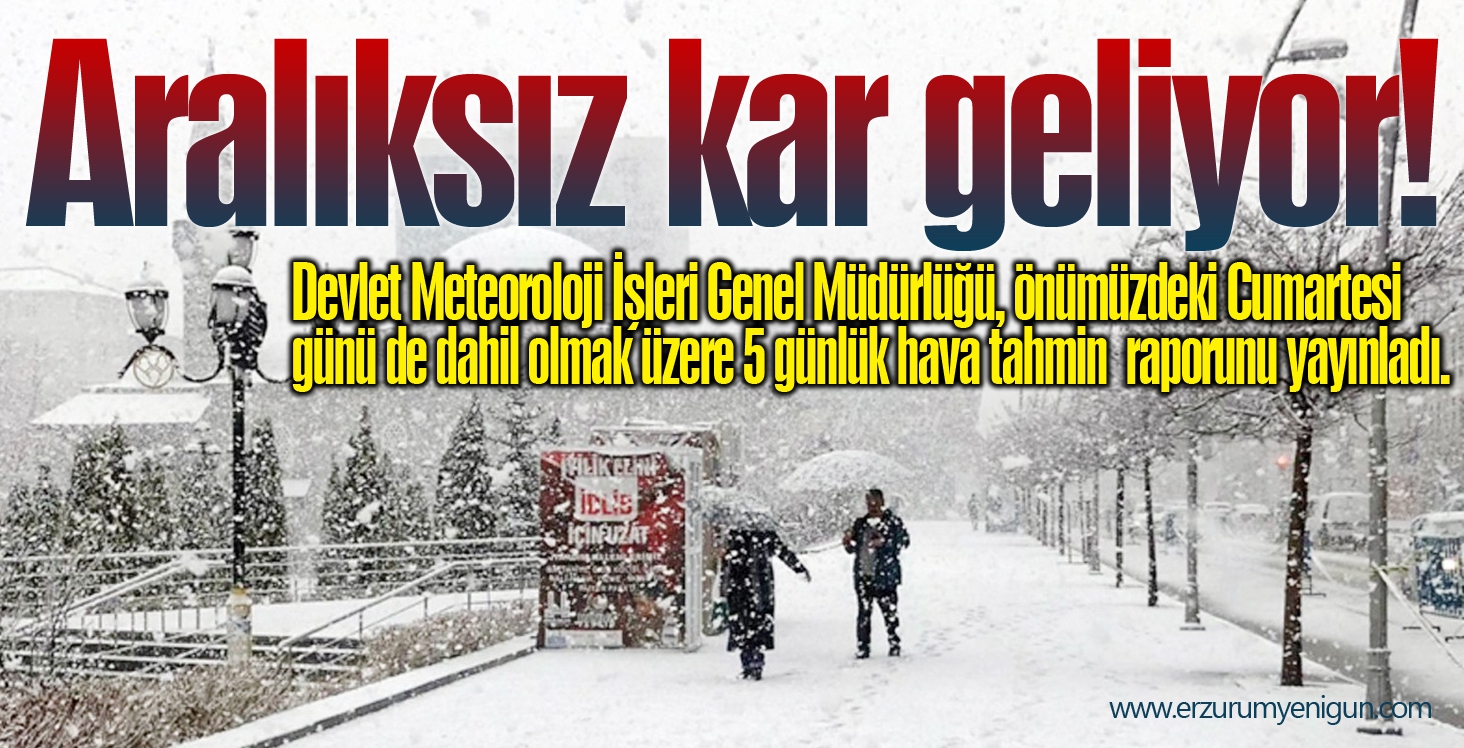 Aralıksız kar geliyor!