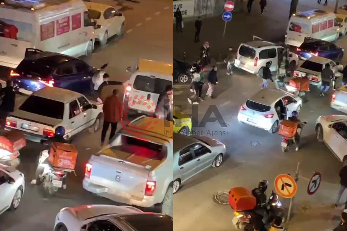 Arnavutköy'de yol verme yüzünden kavga eden sürücüler, sinirlerini araçlarından çıkarttılar