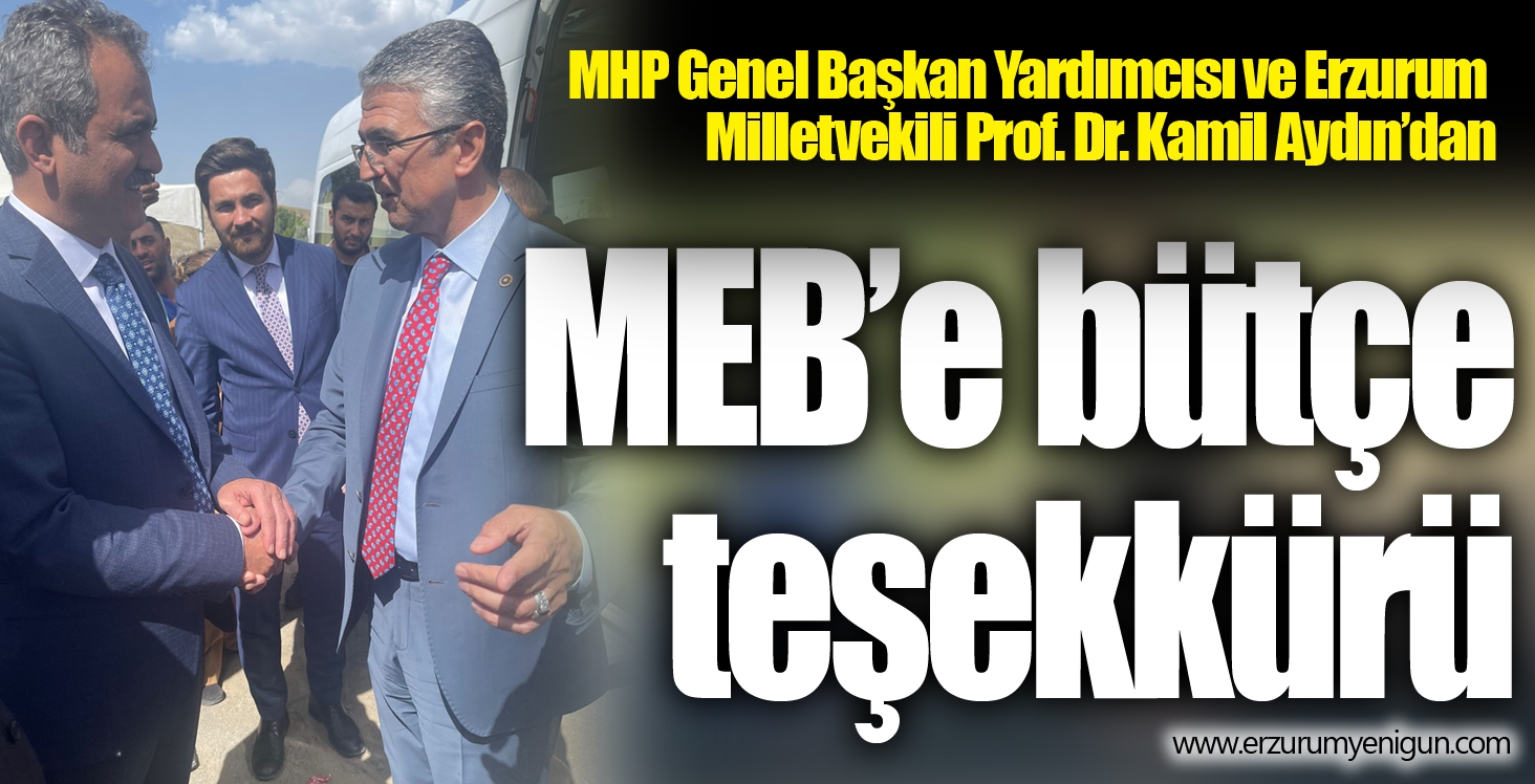 Aydın’dan MEB’e bütçe teşekkürü