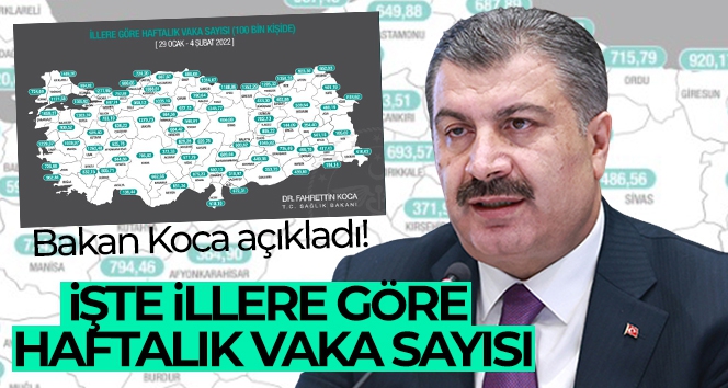 Bakan Koca açıkladı! İşte illere göre haftalık vaka sayısı