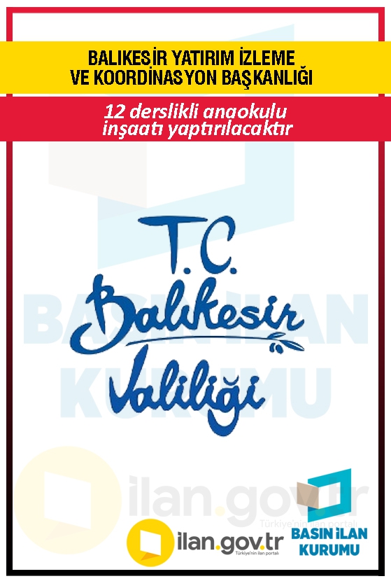 BALIKESİR YATIRIM İZLEME VE KOORDİNASYON BAŞKANLIĞI 