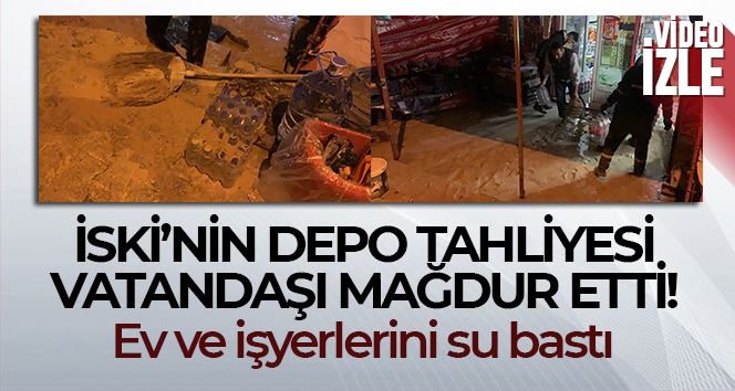 Başakşehir'de yağmur suyu hattı taştı, ev ve işyerlerini su bastı