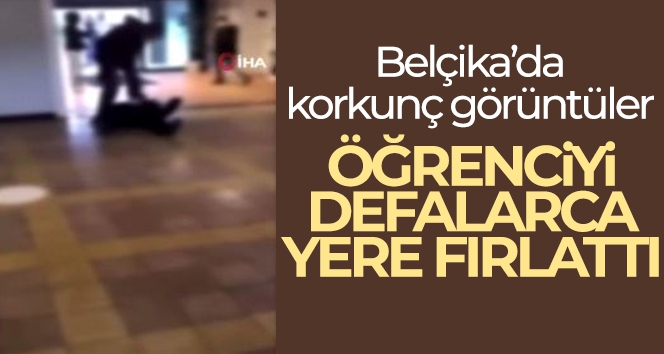 Belçika'da kavga eden öğrenciyi yere fırlatan öğretmene tepki