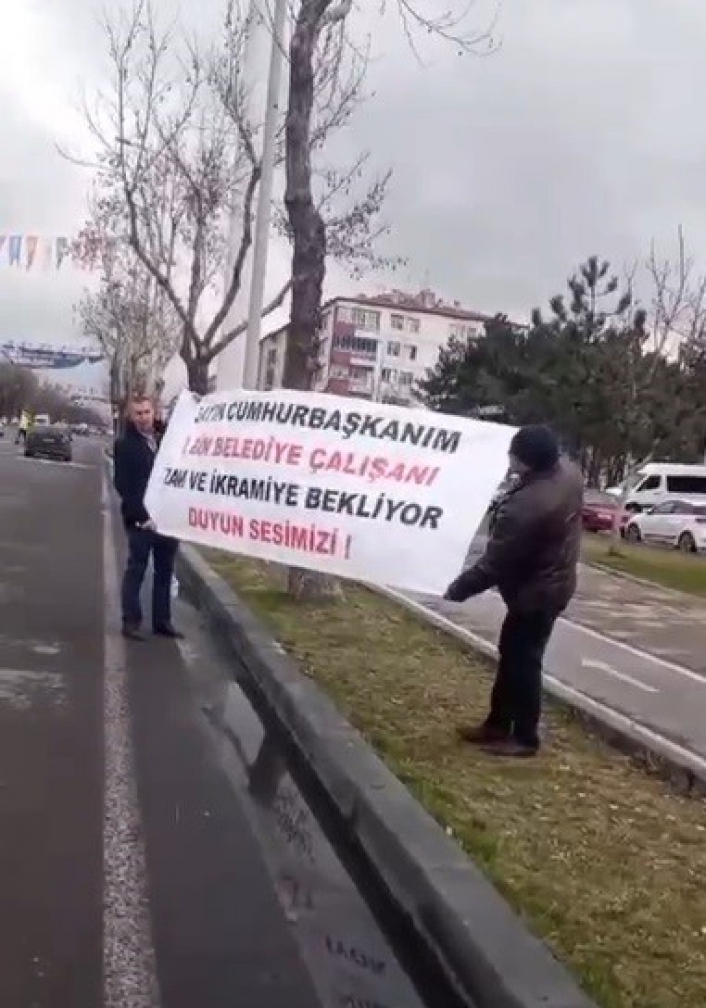 Belediye çalışanları Cumhurbaşkanından yardım istedi
