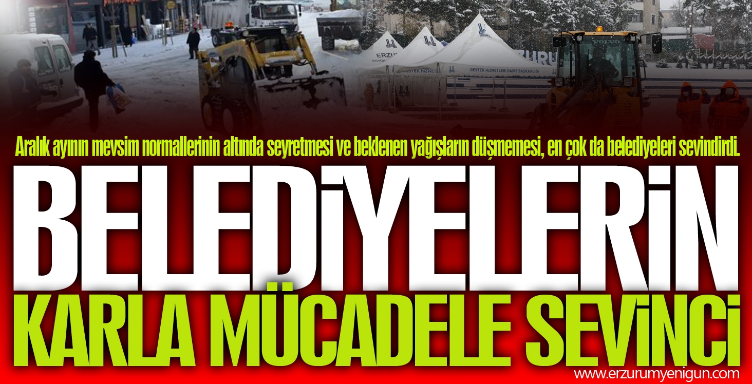 Belediyelerin karla mücadele sevinci