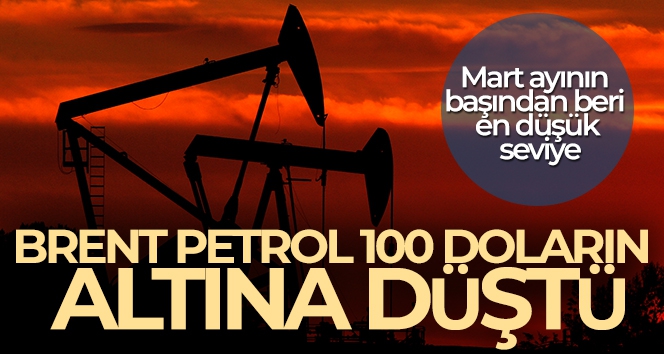 Brent petrol 100 doların altını gördü