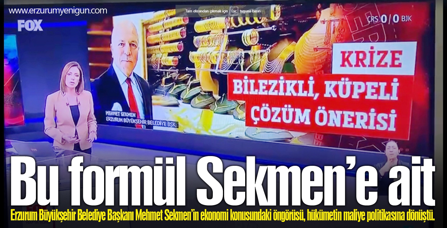 Bu formül Sekmen’e ait