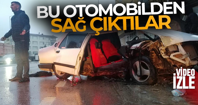 Bu otomobilden sağ çıktılar !