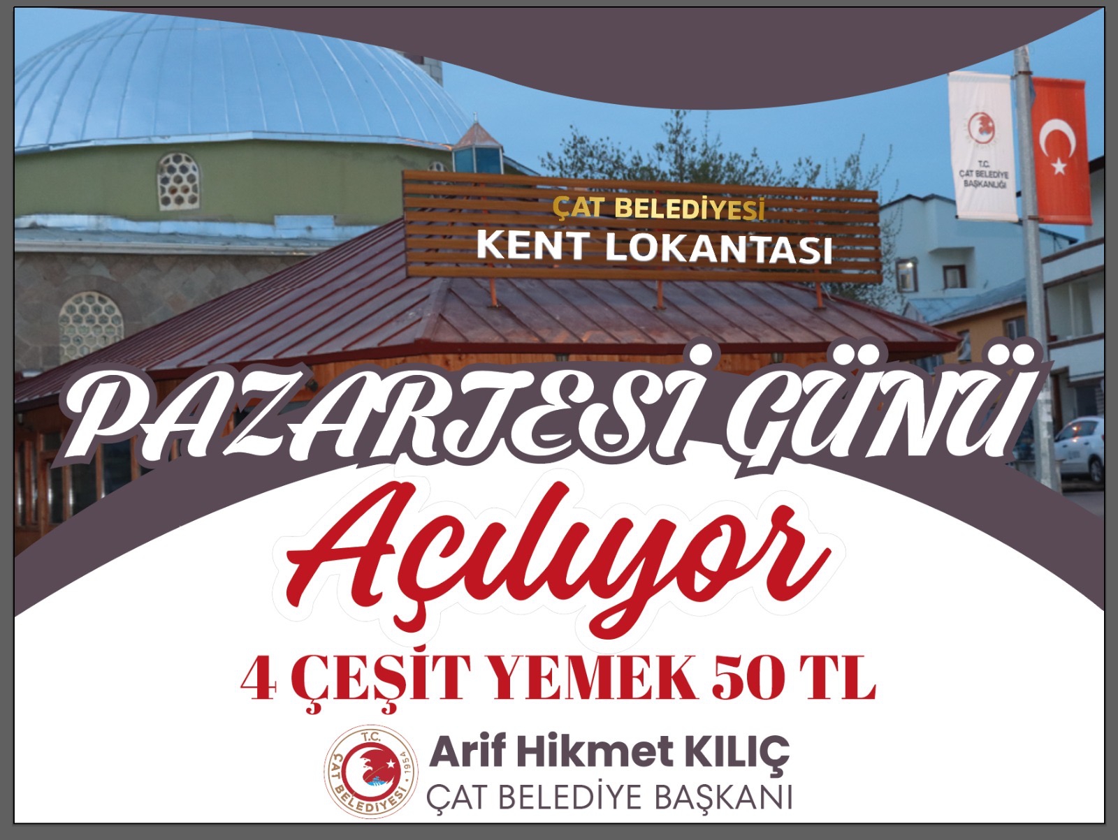 Çat Belediyesi'nden Yeni Hizmet: Lokanta Açılıyor!