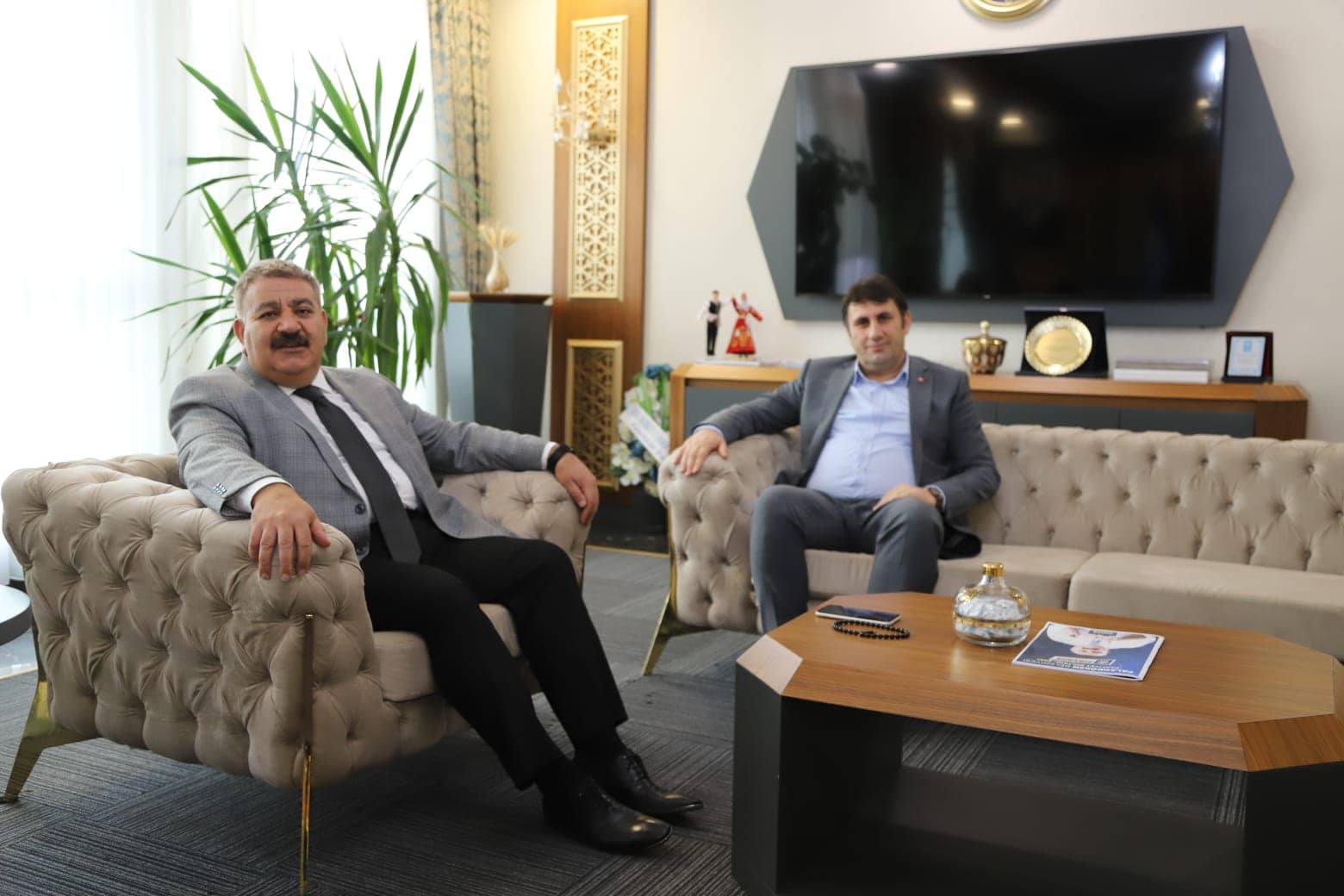 Çat’lı iki başkan bir arada