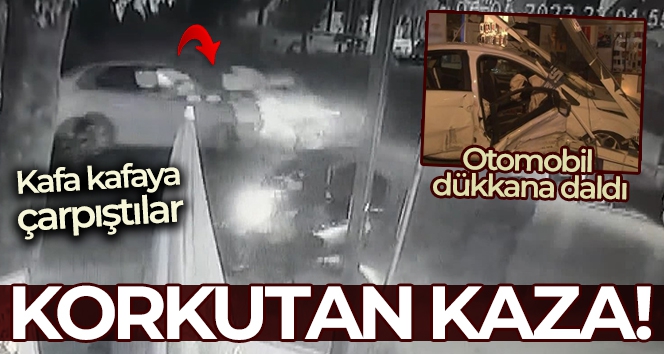Çekmeköy'de 2 otomobil kafa kafaya çarpıştı