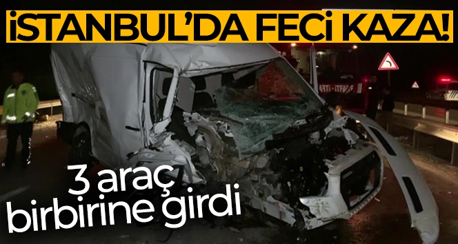 Çekmeköy'de zincirleme trafik kazası: 3 araç birbirine girdi