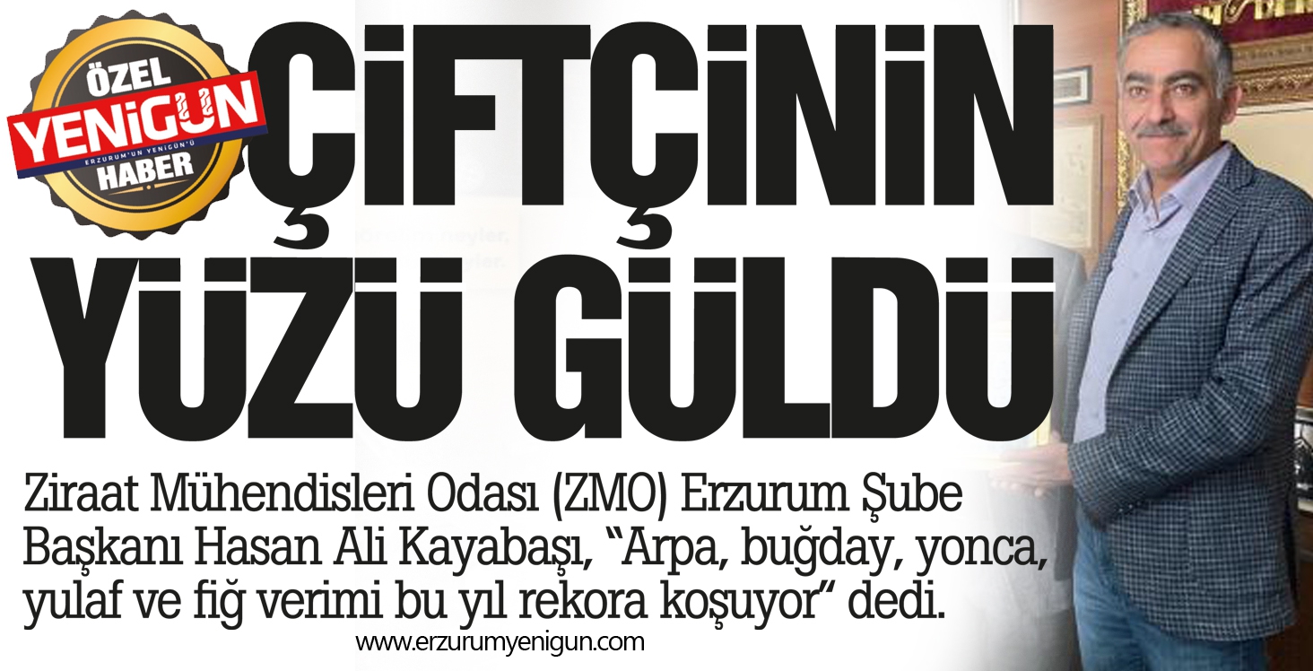 Çiftçinin yüzü güldü