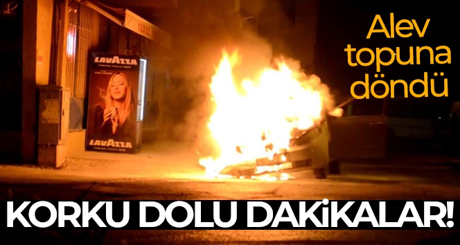 Çorlu'da korku dolu dakikalar: LPG'li otomobil alev topuna döndü