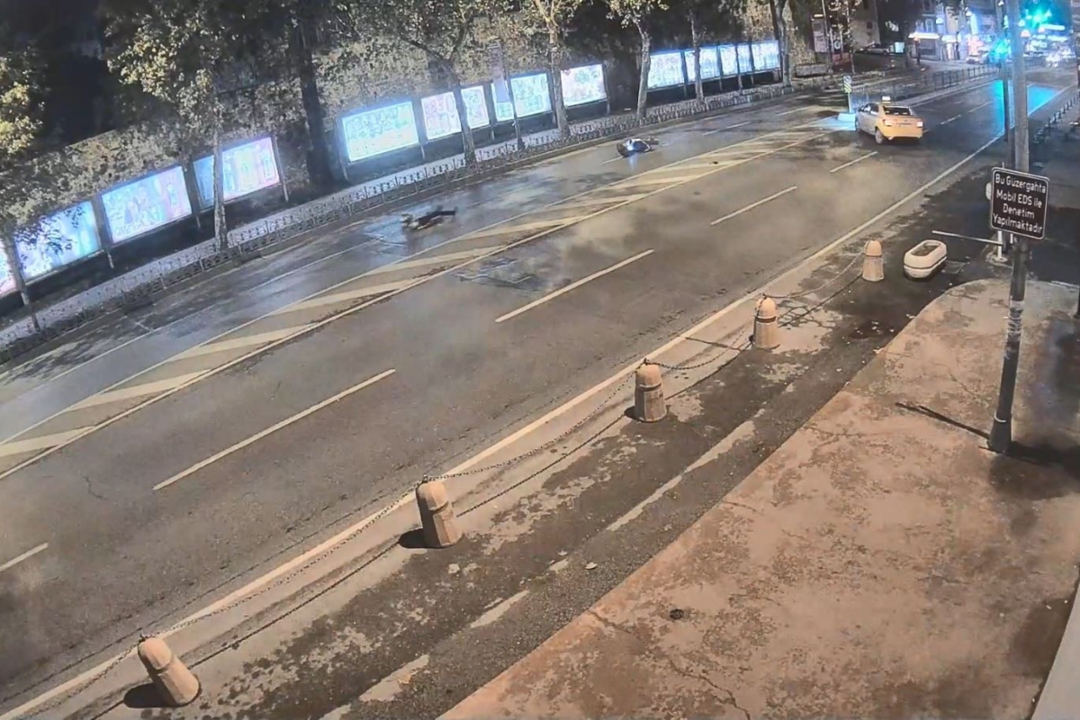 Dolmabahçe'de feci kaza kamerada!