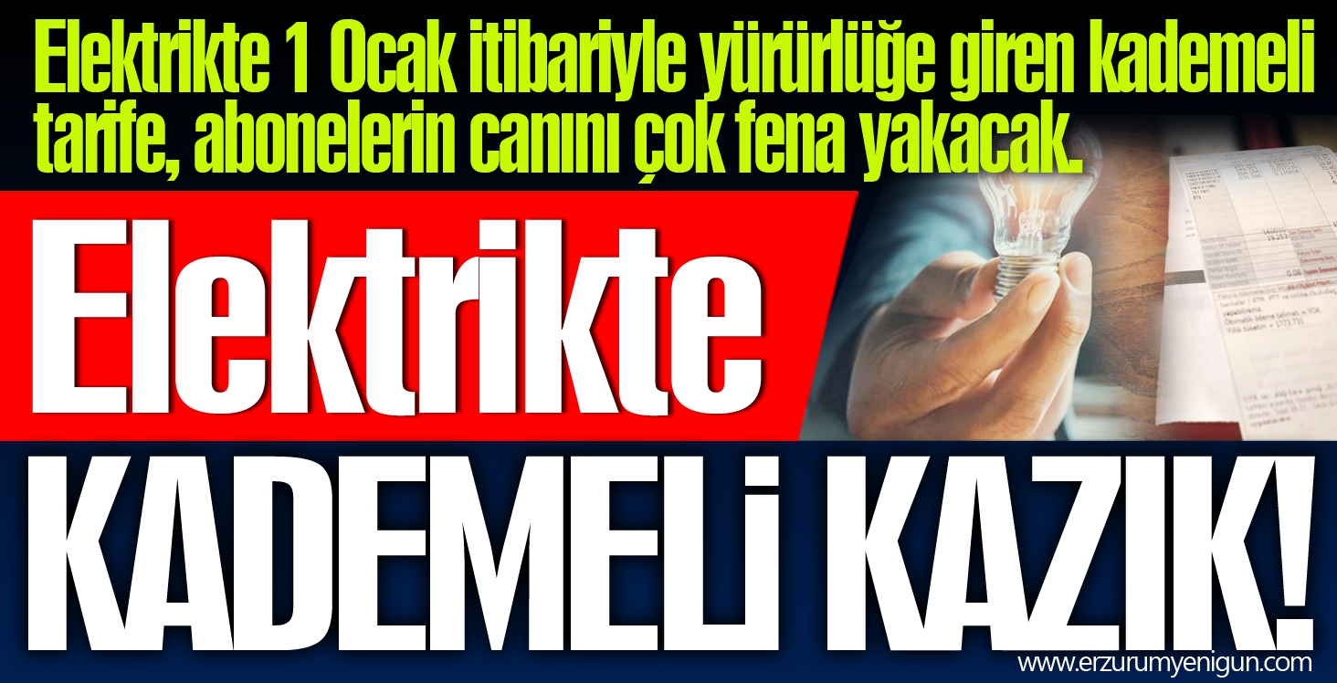 Elektrikte kademeli kazık!