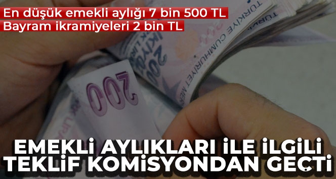 Emekli aylıkları ile ilgili teklif Plan ve Bütçe Komisyonu'ndan geçti