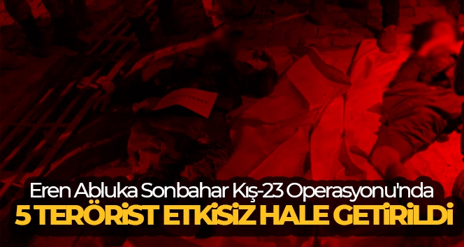 Eren Abluka Sonbahar Kış-23 Operasyonu'nda 5 terörist etkisiz hale getirildi