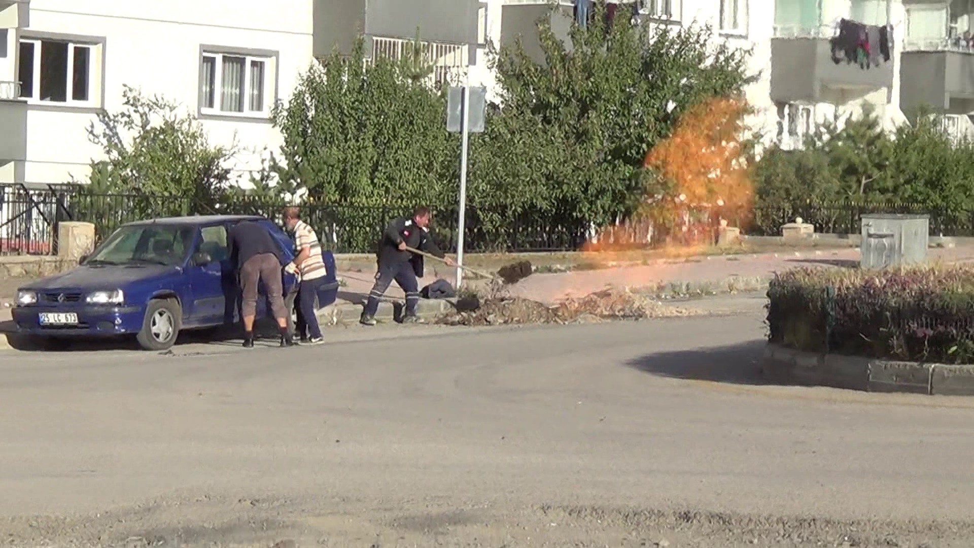 Erzurum'da doğalgaz patlaması korkuttu