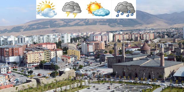 Erzurum’da hava inişli-çıkışlı
