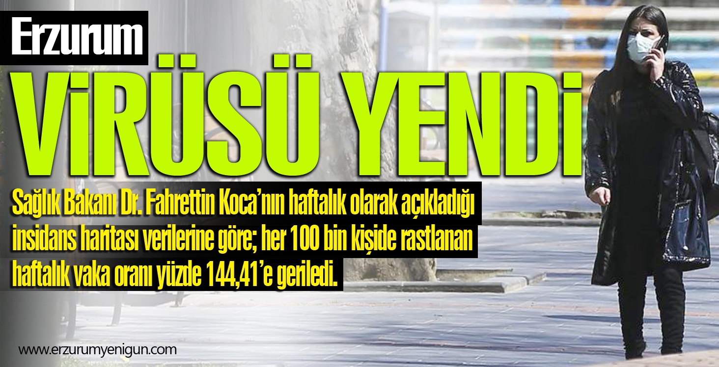 Erzurum’da salgın boyut küçülttü