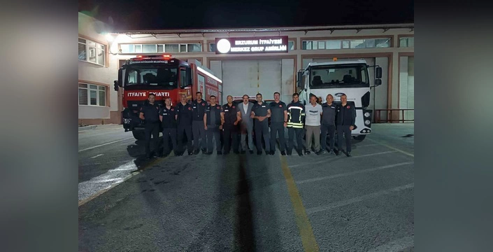 Erzurum'dan Hatay'a Yangın Desteği: 3 Araç ve 10 Personel Görevlendirildi