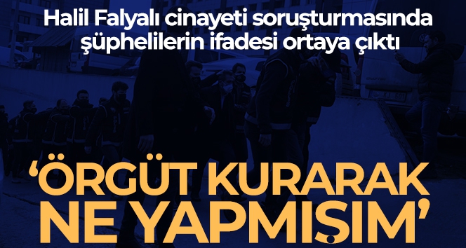 Halil Falyalı cinayeti soruşturmasında şüphelilerin ifadesi ortaya çıktı