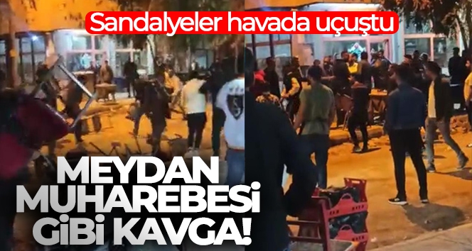 Iğdır'da meydan muharebesi gibi kavga: Sandalyeler havada uçuştu