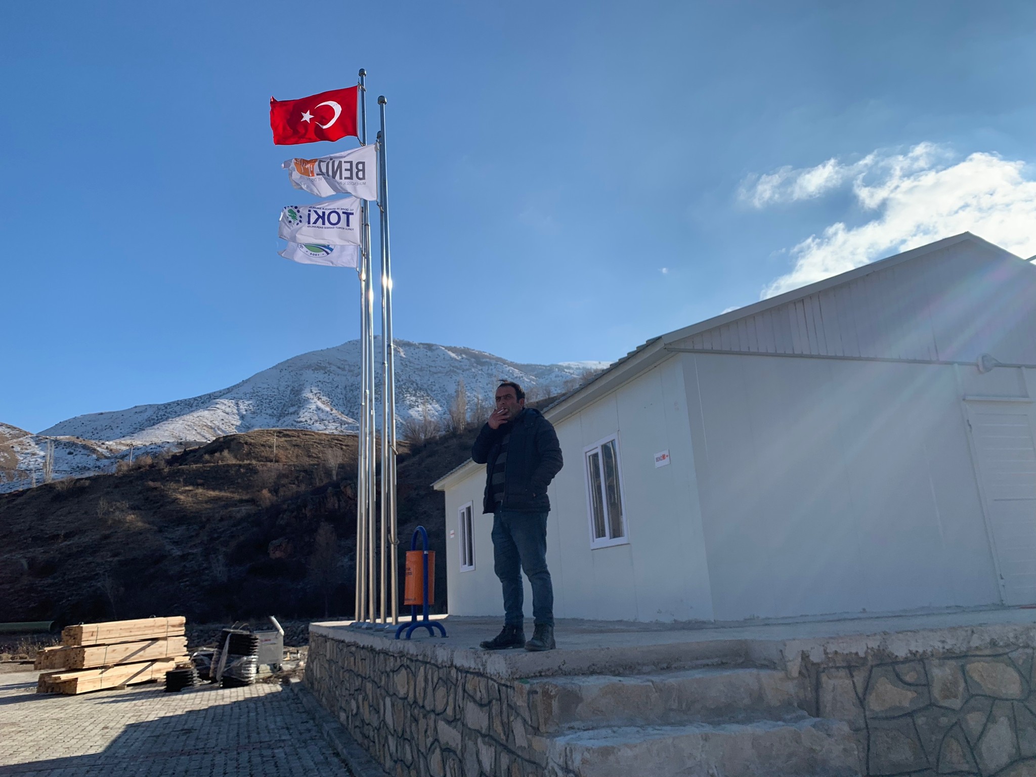 İspir Millet Bahçesi’nde kış mevsimine rağmen çalışmalar sürdürülüyor