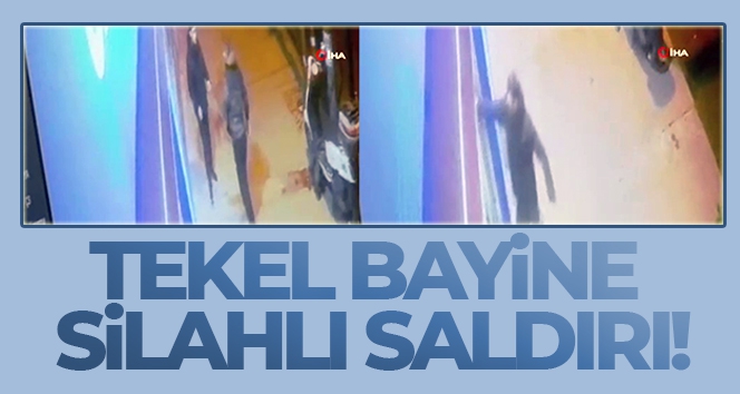 Kağıthane'de tekel bayine silahlı saldırı anı kamerada