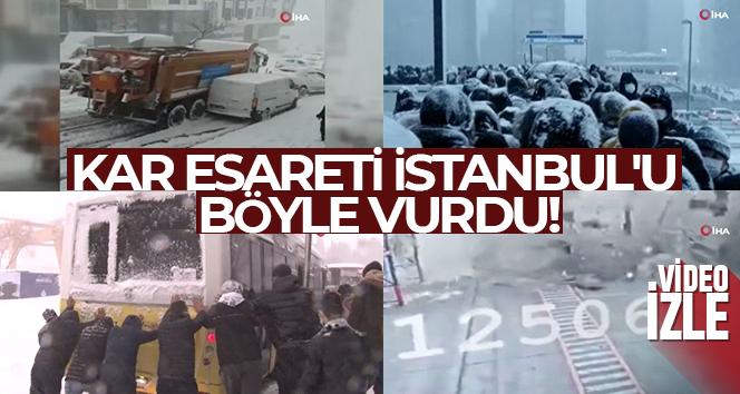 Kar esareti İstanbul'u böyle vurdu