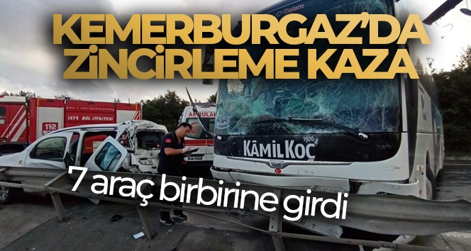 Kemerburgaz'da zincirleme kaza! 5 yaralı