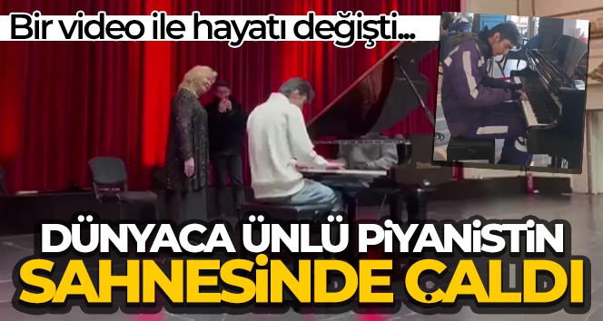 Kurye piyanist, dünyaca ünlü piyanistin sahnesinde çaldı