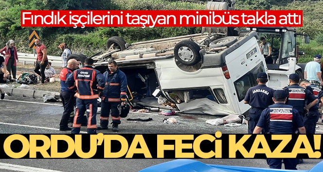 Mevsimlik tarım işçilerini taşıyan minibüs ile hafif ticari araç çarpıştı: 1 ölü, 19 yaralı