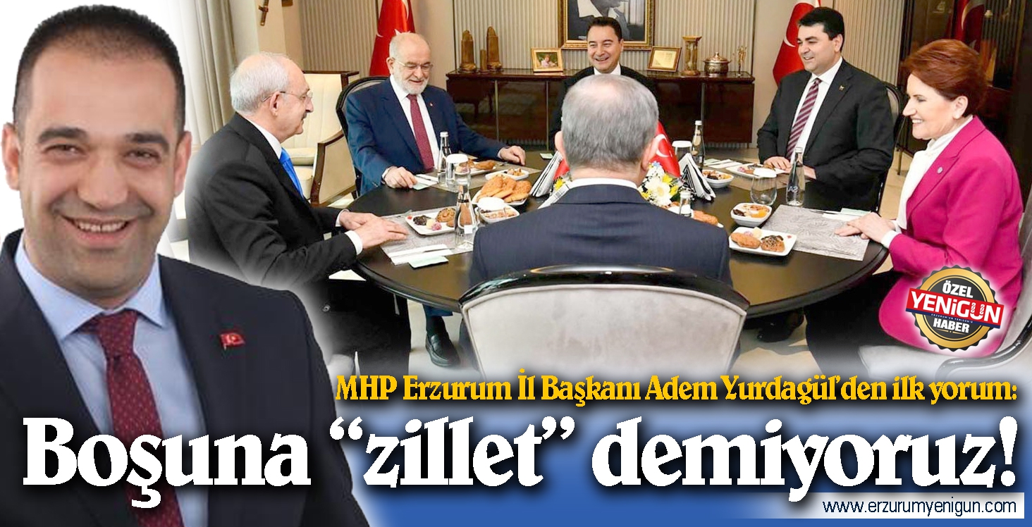 MHP Erzurum İl Başkanı Adem Yurdagül’den ilk yorum: Boşuna “zillet” demiyoruz!