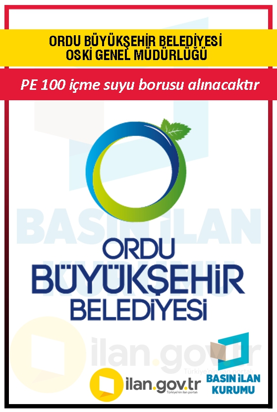 ORDU BÜYÜKŞEHİR BELEDİYESİ OSKİ GENEL MÜDÜRLÜĞÜ