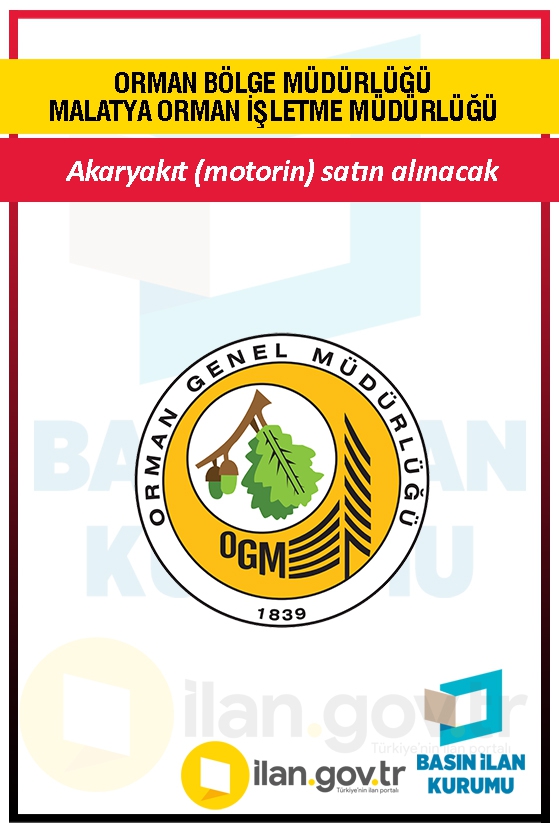 ORMAN BÖLGE MÜDÜRLÜĞÜ MALATYA ORMAN İŞLETME MÜDÜRLÜĞÜ 